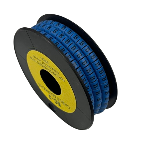 Grippes (B) Cable Marker 5.0mm to 7.2mm (350pcs) Blue   EC-3B(B)