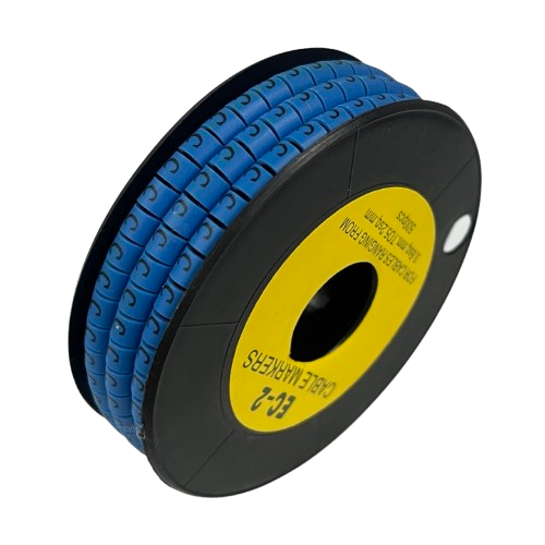 Grippes (C) Cable Marker 3.6mm to 5.2mm Color Blue 1roll 500pcs EC-2B