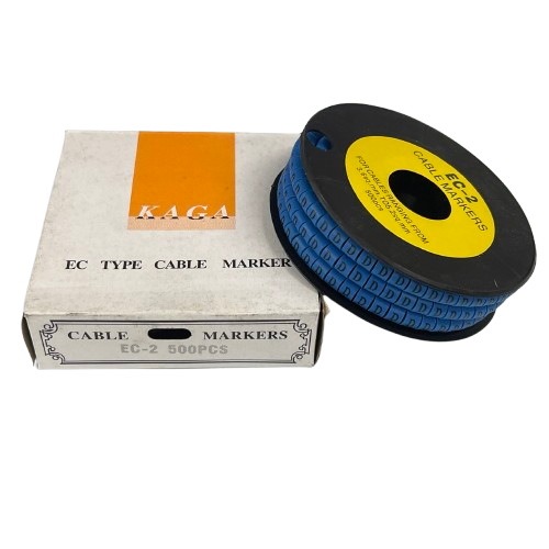 Grippes (D) Cable Marker 3.6mm to 5.2mm Color Blue 1roll 500pcs EC-2B