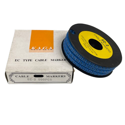 Grippes (D) Cable Marker 3.6mm to 5.2mm Color Blue 1roll 500pcs EC-2B