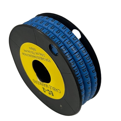 Grippes (D) Cable Marker 3.6mm to 5.2mm Color Blue 1roll 500pcs EC-2B