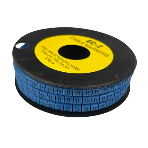 Grippes (D) Cable Marker 3.6mm to 5.2mm Color Blue 1roll 500pcs EC-2B