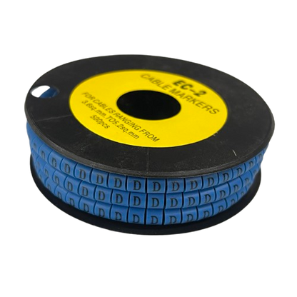 Grippes (D) Cable Marker 3.6mm to 5.2mm Color Blue 1roll 500pcs EC-2B