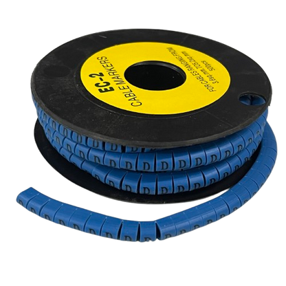 Grippes (D) Cable Marker 3.6mm to 5.2mm Color Blue 1roll 500pcs EC-2B