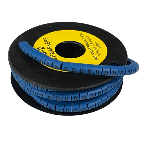 Grippes (D) Cable Marker 3.6mm to 5.2mm Color Blue 1roll 500pcs EC-2B