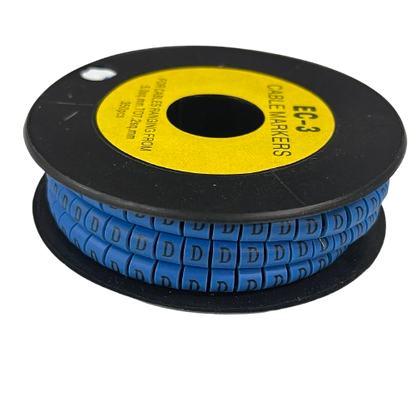 Grippes (D) Cable Marker 5.0mm to 7.2mm  (350pcs) Blue   EC-3B(D)