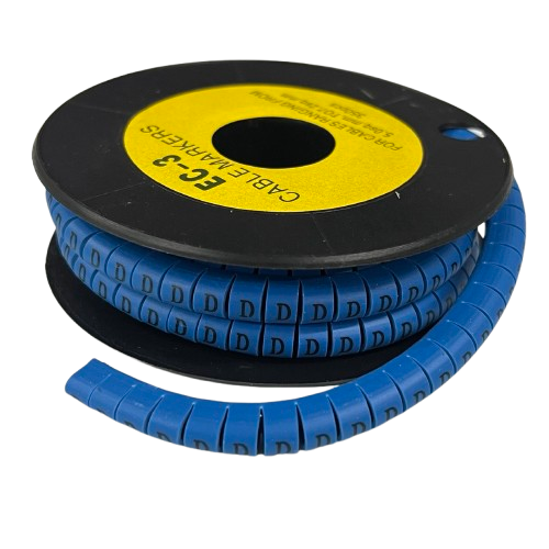 Grippes (D) Cable Marker 5.0mm to 7.2mm  (350pcs) Blue   EC-3B(D)