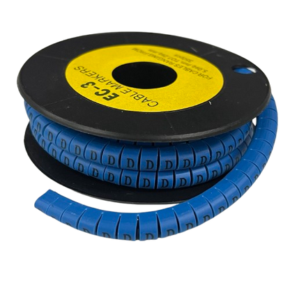 Grippes (D) Cable Marker 5.0mm to 7.2mm  (350pcs) Blue   EC-3B(D)