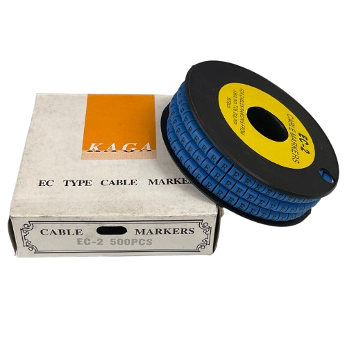 Grippes (E) Cable Marker 3.6mm to 5.2mm Color Blue 1roll 500pcs EC-2B