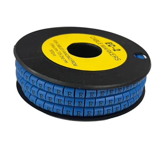 Grippes (E) Cable Marker 3.6mm to 5.2mm Color Blue 1roll 500pcs EC-2B