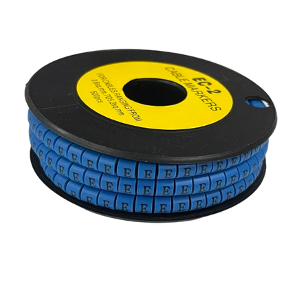 Grippes (E) Cable Marker 3.6mm to 5.2mm Color Blue 1roll 500pcs EC-2B