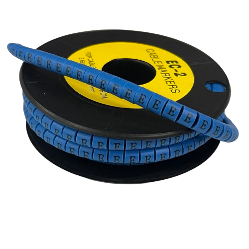 Grippes (E) Cable Marker 3.6mm to 5.2mm Color Blue 1roll 500pcs EC-2B