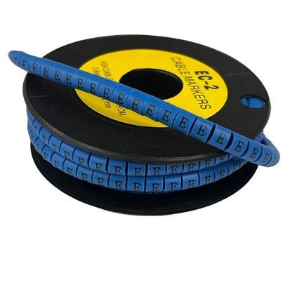 Grippes (E) Cable Marker 3.6mm to 5.2mm Color Blue 1roll 500pcs EC-2B