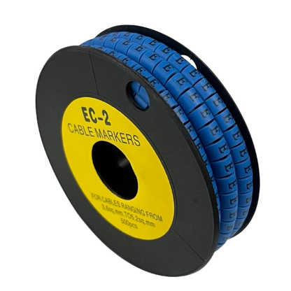 Grippes (E) Cable Marker 3.6mm to 5.2mm Color Blue 1roll 500pcs EC-2B