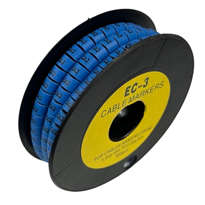Grippes (E) Cable Marker 5.0mm to 7.2mm (350pcs) Blue    EC-3B(E)