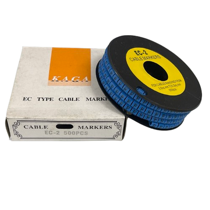 Grippes (F) Cable Marker 3.6mm to 5.2mm Color Blue 1roll 500pcs EC-2B