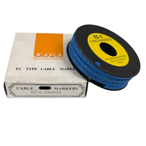Grippes (F) Cable Marker 3.6mm to 5.2mm Color Blue 1roll 500pcs EC-2B