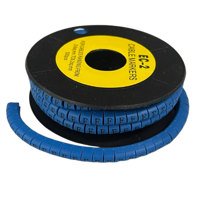 Grippes (F) Cable Marker 3.6mm to 5.2mm Color Blue 1roll 500pcs EC-2B