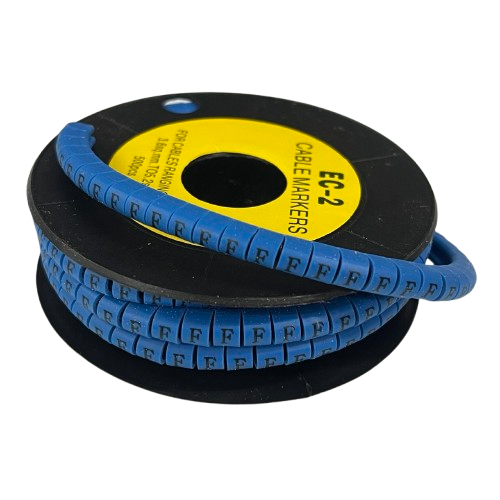 Grippes (F) Cable Marker 3.6mm to 5.2mm Color Blue 1roll 500pcs EC-2B