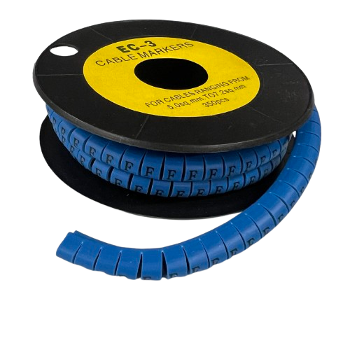 Grippes (F) Cable Marker 5.0mm to 7.2mm (350pcs) Blue    EC-3B(F)