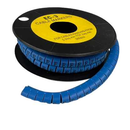 Grippes (F) Cable Marker 5.0mm to 7.2mm (350pcs) Blue    EC-3B(F)