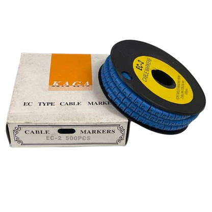 Grippes (G) Cable Marker 3.6mm to 5.2mm Color Blue 1roll 500pcs EC-2B