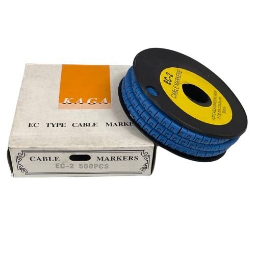 Grippes (G) Cable Marker 3.6mm to 5.2mm Color Blue 1roll 500pcs EC-2B