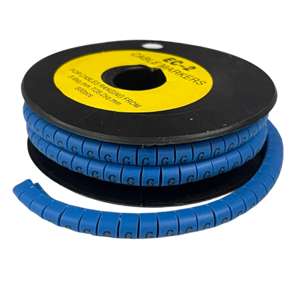 Grippes (G) Cable Marker 3.6mm to 5.2mm Color Blue 1roll 500pcs EC-2B