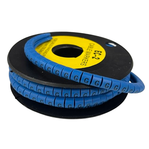 Grippes (G) Cable Marker 3.6mm to 5.2mm Color Blue 1roll 500pcs EC-2B