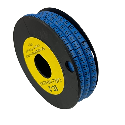 Grippes (G) Cable Marker 3.6mm to 5.2mm Color Blue 1roll 500pcs EC-2B