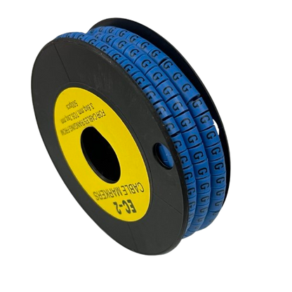 Grippes (G) Cable Marker 3.6mm to 5.2mm Color Blue 1roll 500pcs EC-2B