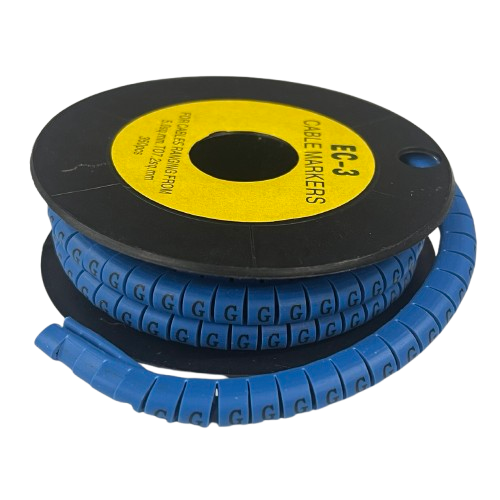 Grippes (G) Cable Marker 5.0mm to 7.2mm (350pcs) Blue   EC-3B(G)