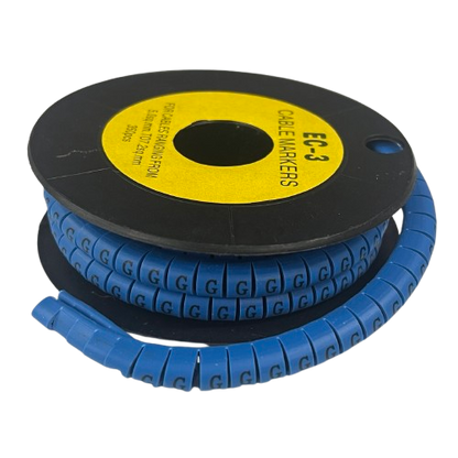 Grippes (G) Cable Marker 5.0mm to 7.2mm (350pcs) Blue   EC-3B(G)