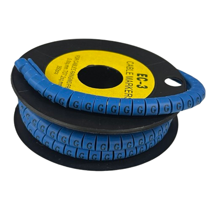 Grippes (G) Cable Marker 5.0mm to 7.2mm (350pcs) Blue   EC-3B(G)