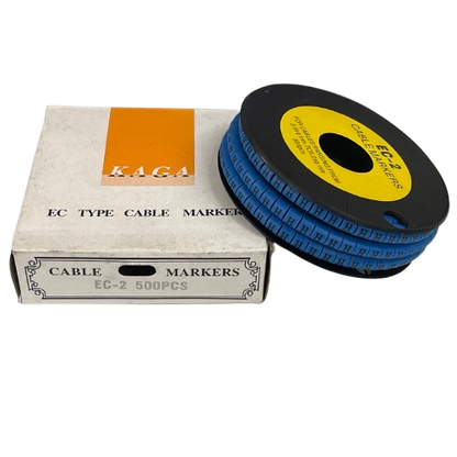 Grippes (H) Cable Marker 3.6mm to 5.2mm Color Blue 1roll 500pcs EC-2B