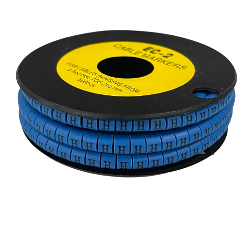 Grippes (H) Cable Marker 3.6mm to 5.2mm Color Blue 1roll 500pcs EC-2B