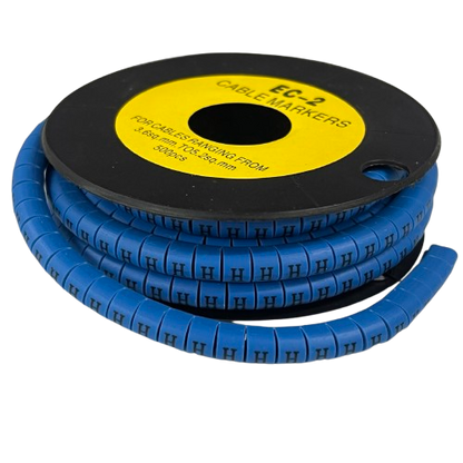 Grippes (H) Cable Marker 3.6mm to 5.2mm Color Blue 1roll 500pcs EC-2B