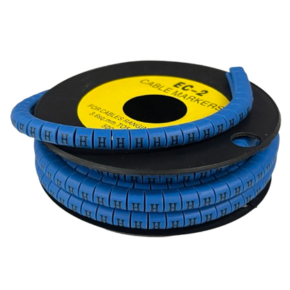 Grippes (H) Cable Marker 3.6mm to 5.2mm Color Blue 1roll 500pcs EC-2B
