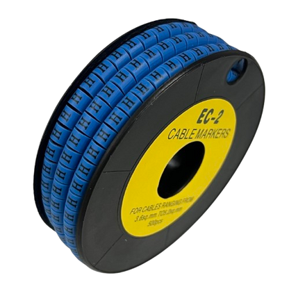 Grippes (H) Cable Marker 3.6mm to 5.2mm Color Blue 1roll 500pcs EC-2B
