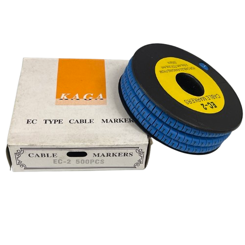 Grippes (I) Cable Marker 3.6mm to 5.2mm Color Blue 1roll 500pcs EC-2B