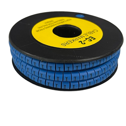 Grippes (I) Cable Marker 3.6mm to 5.2mm Color Blue 1roll 500pcs EC-2B