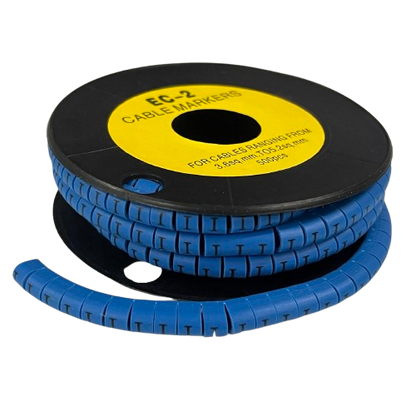 Grippes (I) Cable Marker 3.6mm to 5.2mm Color Blue 1roll 500pcs EC-2B
