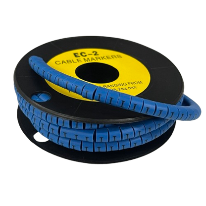 Grippes (I) Cable Marker 3.6mm to 5.2mm Color Blue 1roll 500pcs EC-2B