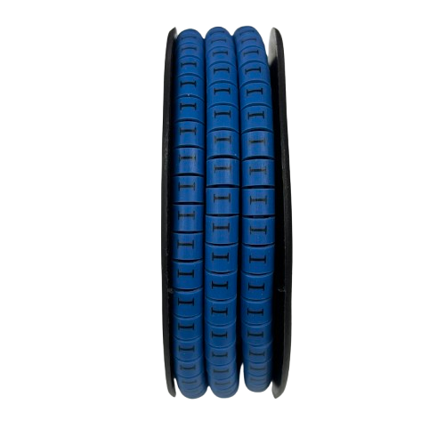 Grippes (I) Cable Marker 3.6mm to 5.2mm Color Blue 1roll 500pcs EC-2B
