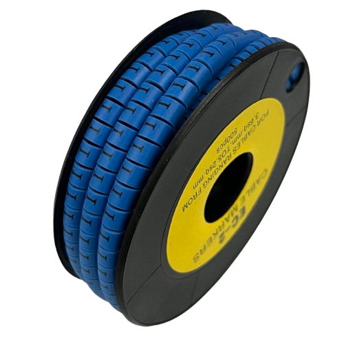 Grippes (I) Cable Marker 3.6mm to 5.2mm Color Blue 1roll 500pcs EC-2B