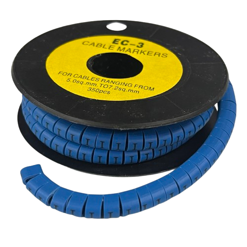 Grippes (I) Cable Marker 5.0mm to 7.2mm (350pcs) Blue    EC-3B(I)