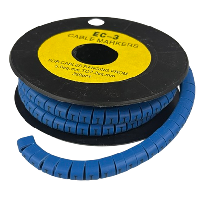 Grippes (I) Cable Marker 5.0mm to 7.2mm (350pcs) Blue    EC-3B(I)