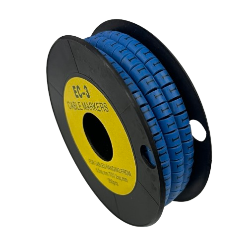 Grippes (I) Cable Marker 5.0mm to 7.2mm (350pcs) Blue    EC-3B(I)
