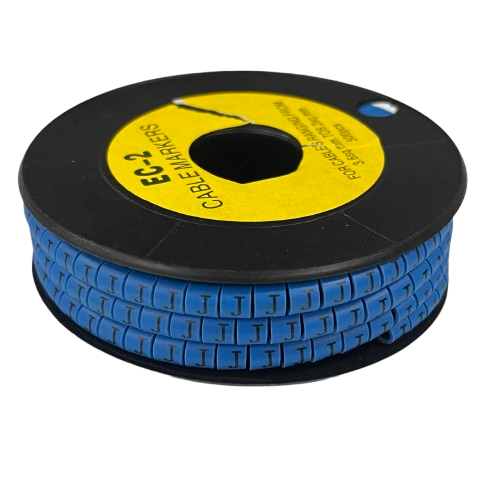 Grippes (J) Cable Marker 3.6mm to 5.2mm Color Blue 1roll 500pcs EC-2B