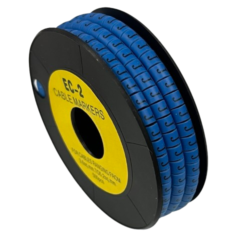 Grippes (J) Cable Marker 3.6mm to 5.2mm Color Blue 1roll 500pcs EC-2B
